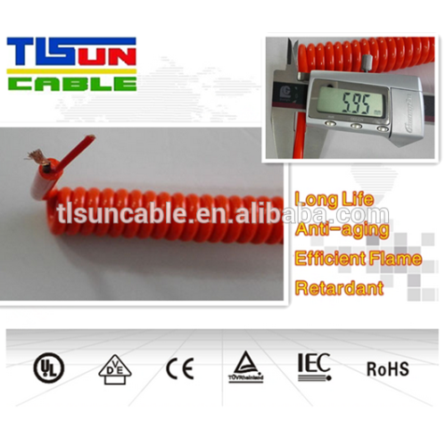 12 cores UL2464 300V PVC shielded spiral cable